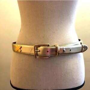 Leather Belt R.O.C. Vintage Gold Tone